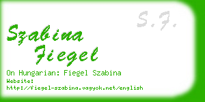 szabina fiegel business card